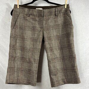 Y2K Forever 21 Plaid Wool Blend Longline Shorts Womens M Slim Tights 00s‎ Skinny